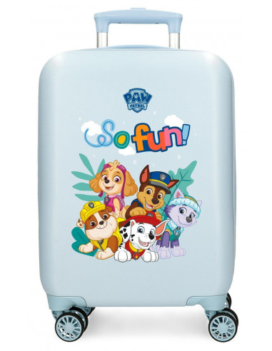 2191325 ABS SUITCASE 50CM 4W. PAW PATROL SO FUN LIGHT BLUE